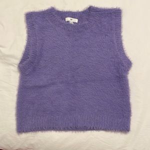 BP lavender furry sweater vest sz XXS